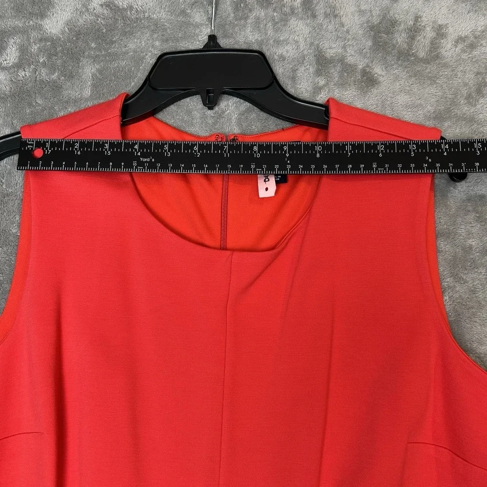 Lands'End Women's Sleeveless Dress Ponte Sheath Dress Rich Color Red Size 14